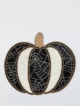 John Lewis John Lewis Halloween Beaded Pumpkin Placemat Black- Buy online at McGrocer