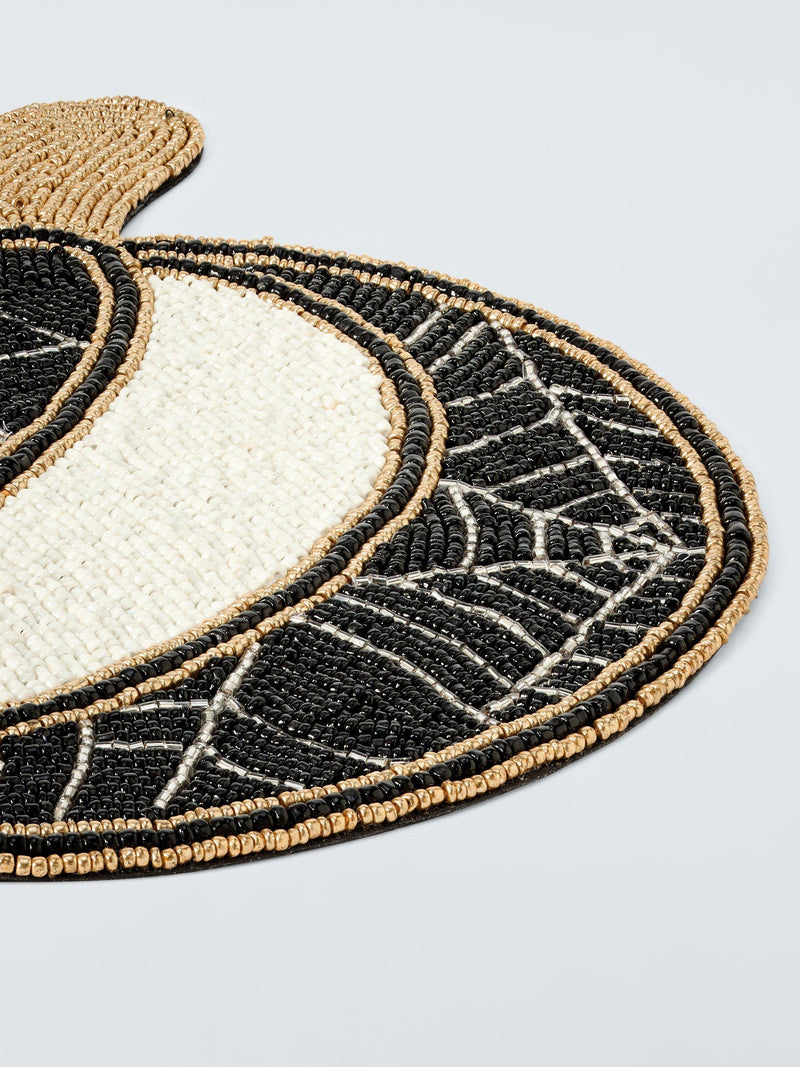 John Lewis Halloween beaded pumpkin placemat round 36cm - British product