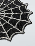 John Lewis Halloween beaded spider web placemat black, UK version