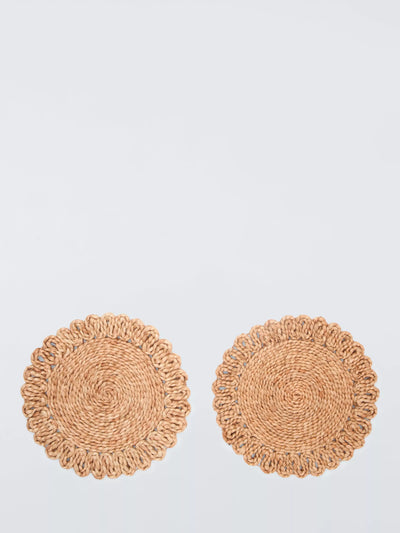 John Lewis John Lewis Braided Jute Placemat Set of 2 Natural- Buy online at McGrocer