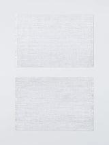 John Lewis John Lewis Metallic Stripe Cotton Blend Placemat Set of 2 Silver- Buy online at McGrocer