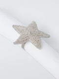 John Lewis beaded star napkin rings set of 4 silver, UK version
