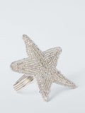 John Lewis beaded star napkin rings set of 4 silver, UK version
