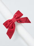 John Lewis napkin rings red velvet bow set of 2 - British product