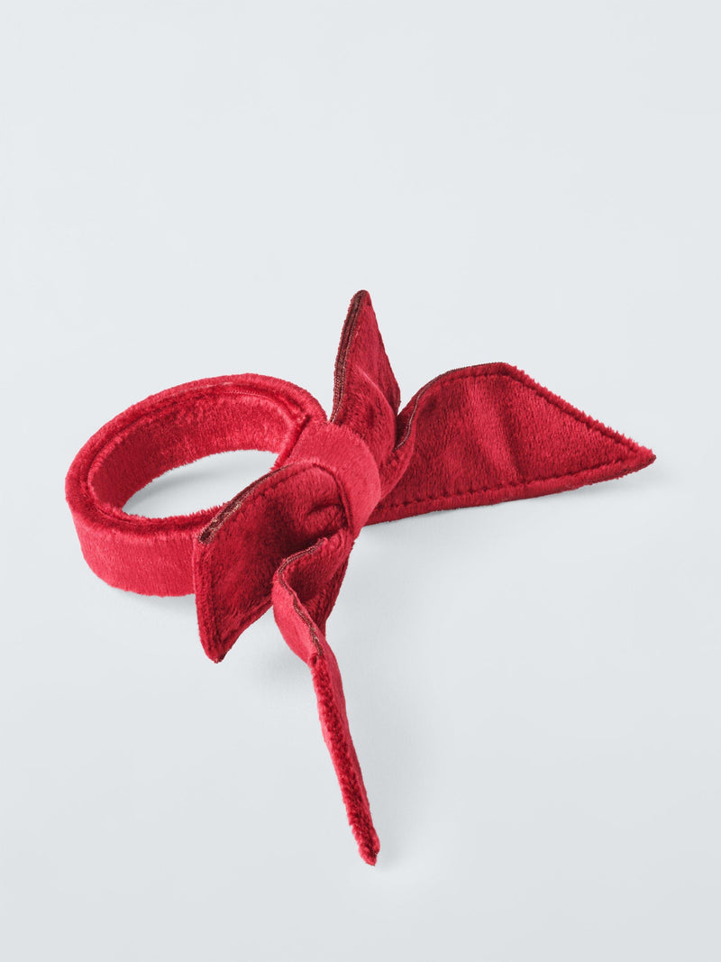 John Lewis napkin rings red velvet bow set of 2 - British product