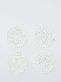 John Lewis beaded round coasters set of 4 white, UK version
