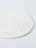 John Lewis beaded round coasters set of 4 white, UK version