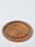 John Lewis x Sanderson round rattan placemat set of 2 natural, UK version