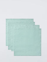 John Lewis John Lewis Cotton Linen Blend Napkins Sage Set of 4- Buy online at McGrocer