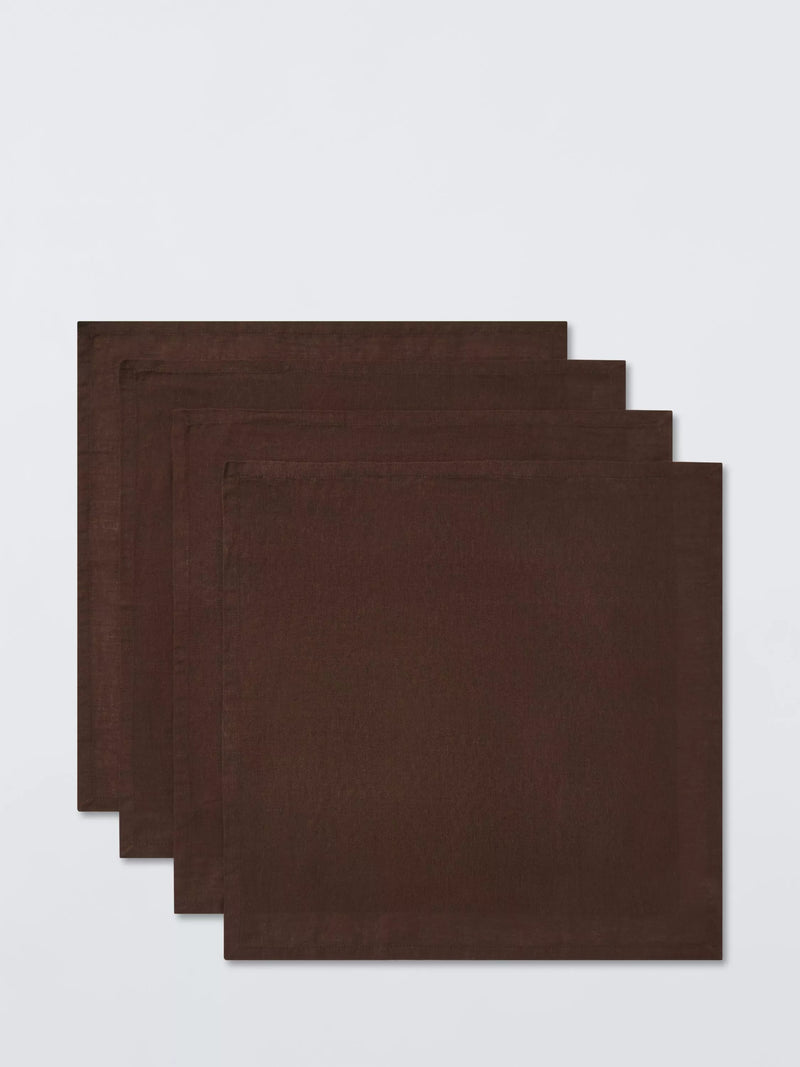 John Lewis napkins set of 4 cocoa, imported from the UK