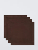 John Lewis John Lewis Farmhouse Cotton Linen Blend Napkins Set of 4 Cocoa- Buy online at McGrocer