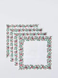 John Lewis Robin Border cotton napkins set of 4 white, UK version