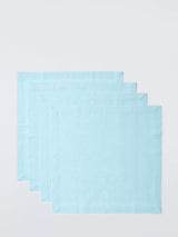 John Lewis John Lewis Square Cotton Napkins, Set of 4, Frost Blue- Buy online at McGrocer