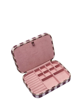 John Lewis Daisy London Polly Newman Mulberry Striped Jewellery Case, Pink- Buy online at McGrocer