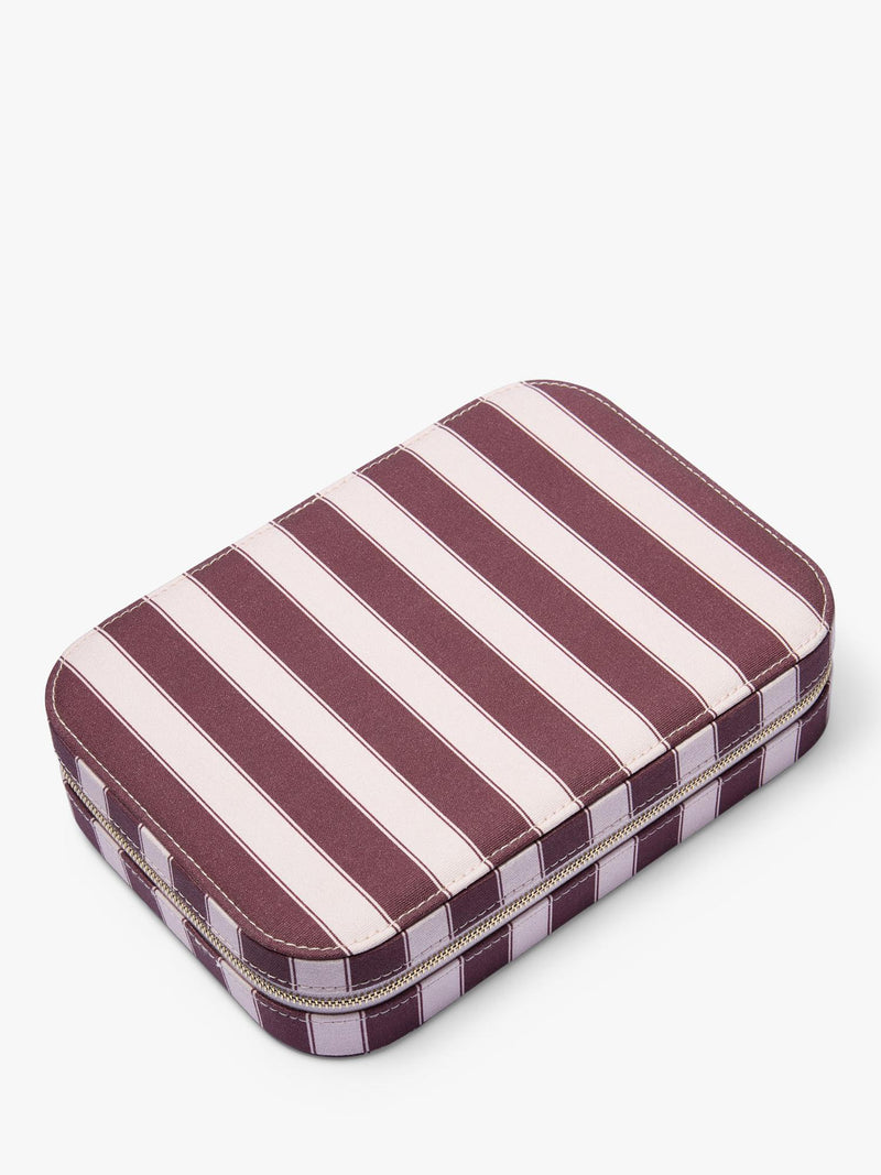 Daisy London pink striped jewellery case, imported from the UK