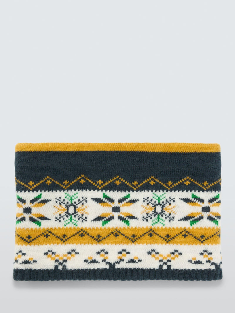 John Lewis kids fairisle snood, yellow multi (British brand)