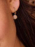 Daisy London cubic zirconia drop hoop earrings (British brand)