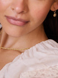 Daisy London cubic zirconia drop hoop earrings (British brand)