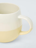 John Lewis stoneware mug dipped glaze yellow 420ml, UK version