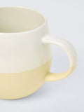 John Lewis stoneware mug dipped glaze yellow 420ml, UK version