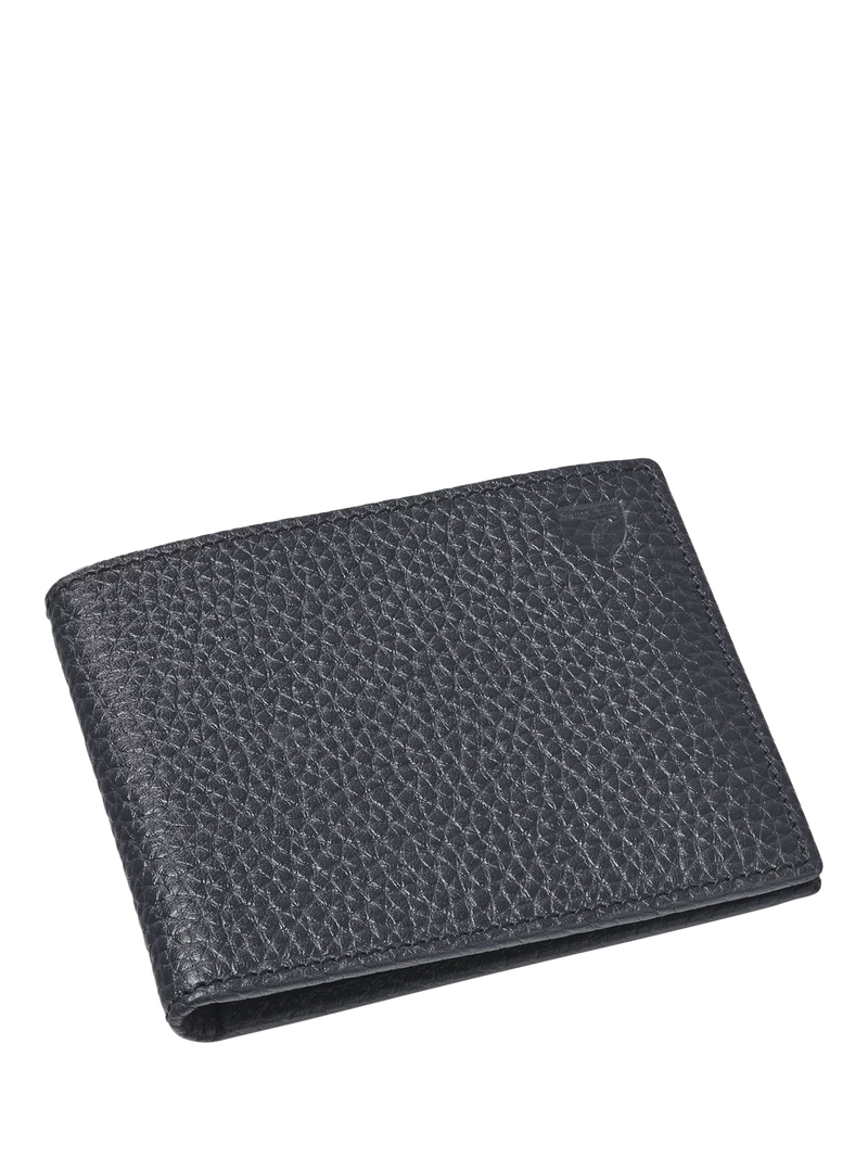 Aspinal of London Navy RFID leather billfold wallet - British product