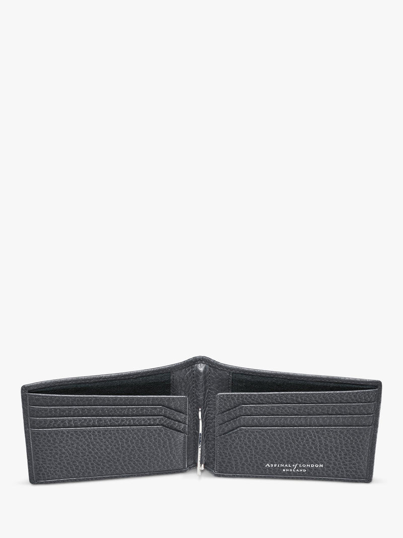 Aspinal of London Navy RFID leather billfold wallet - British product