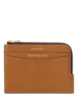 John Lewis Aspinal of London Leather Zipped Travel Wallet, Tan- Buy online at McGrocer