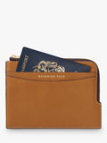 Aspinal of London tan leather travel wallet with zip - British product