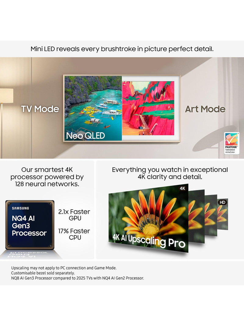 Samsung The Frame Pro Neo QLED TV 85 inch (British brand)