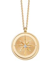 John Lewis Astley Clarke Compass Locket Pendant Necklace, Gold- Buy online at McGrocer
