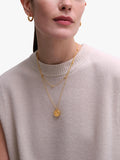 Astley Clarke gold compass locket necklace (British brand)