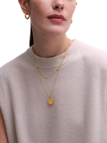 Astley Clarke gold compass locket necklace (British brand)