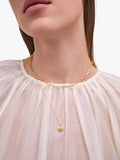 Astley Clarke gold heart pendant necklace with white sapphire (British brand)