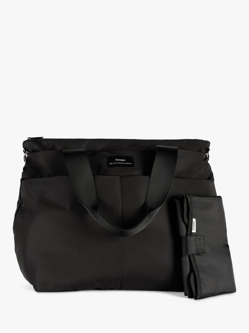 Finnsøn black tote changing bag, UK version