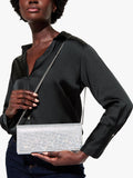 Kurt Geiger Baily clutch bag silver crystal embellishment - British product