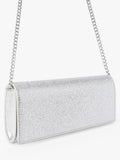 Kurt Geiger Baily clutch bag silver crystal embellishment - British product