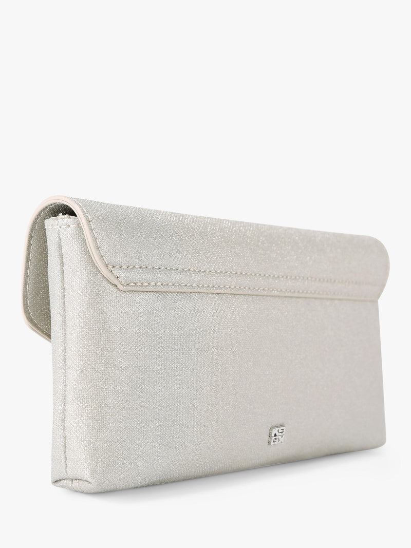 KG Kurt Geiger silver clutch bag, UK version