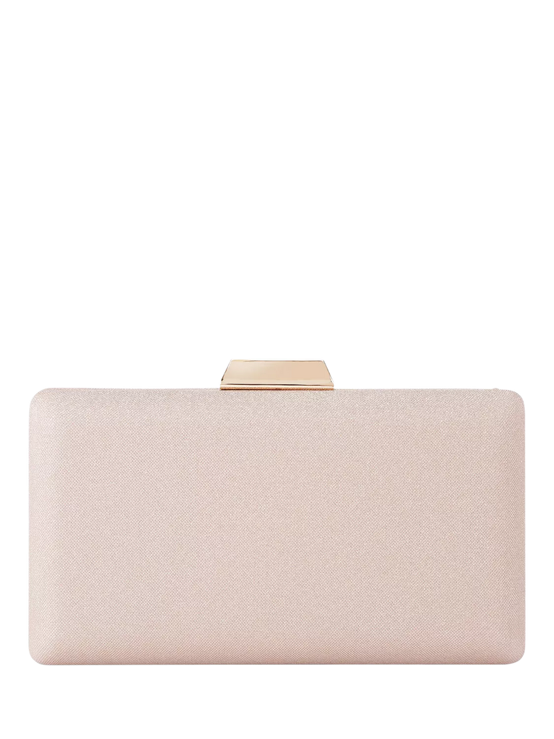 KG Kurt Geiger gold clutch bag, UK version
