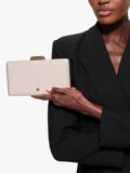 KG Kurt Geiger gold clutch bag, UK version