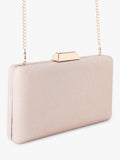 KG Kurt Geiger gold clutch bag, UK version