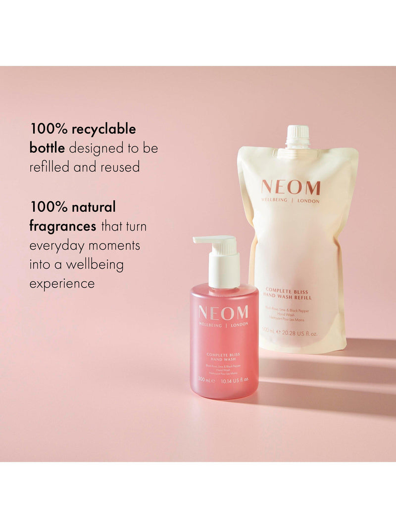 NEOM Wellbeing London Complete Bliss hand wash refill 600ml - British product