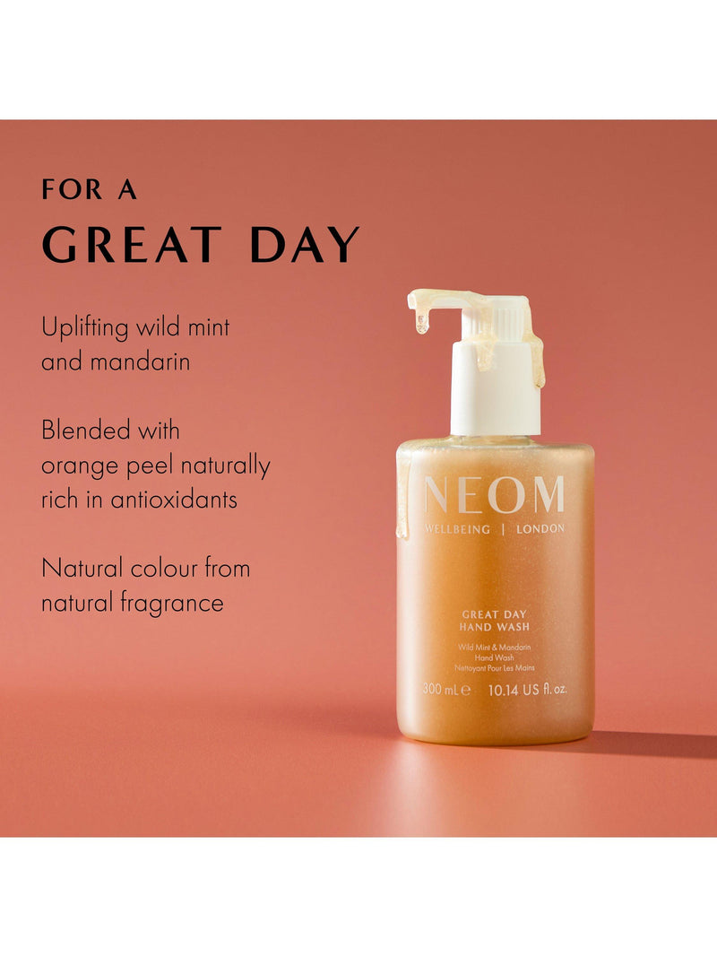 NEOM Wellbeing London Great Day hand wash refill 600ml, UK version