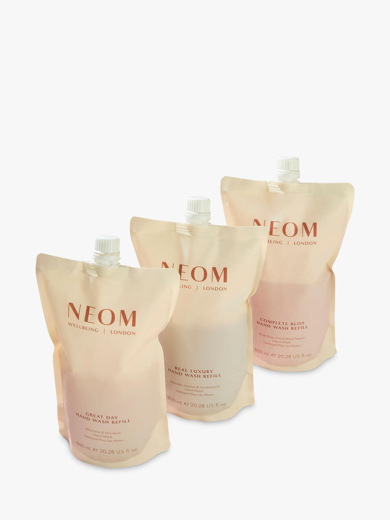 NEOM Wellbeing London Great Day hand wash refill 600ml, UK version