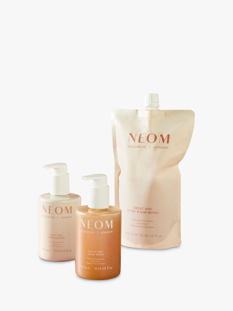 NEOM Wellbeing London Great Day hand wash refill 600ml, UK version