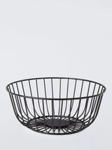 John Lewis John Lewis Round Wire Basket Black 25.5cm- Buy online at McGrocer