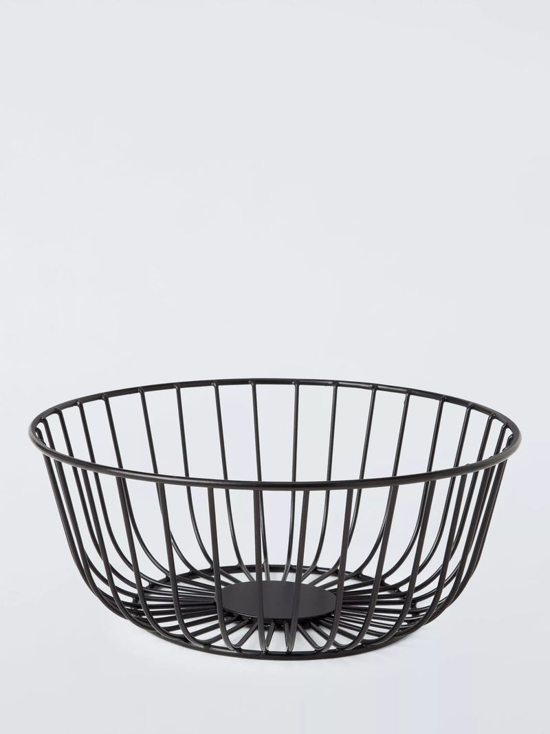 John Lewis round wire basket black 25.5cm - British product