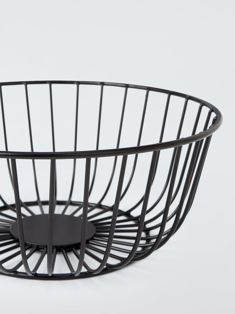 John Lewis round wire basket black 25.5cm - British product