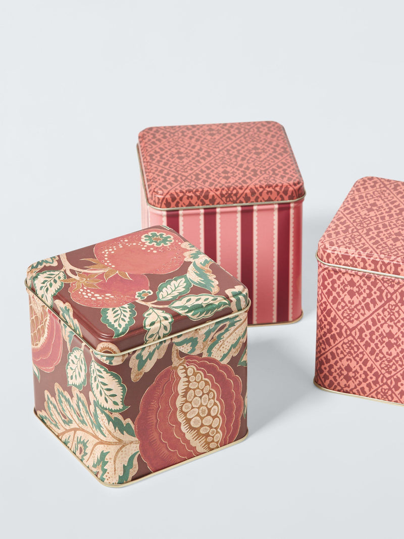 John Lewis Sanderson tin storage caddy set of three, UK version