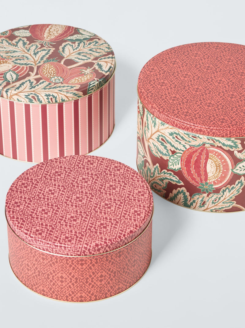 John Lewis x Sanderson round cake tins set of 3, UK version
