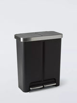 John Lewis John Lewis 2 Section Plastic Recycler Pedal Bin, Black, 36L+28L- Buy online at McGrocer